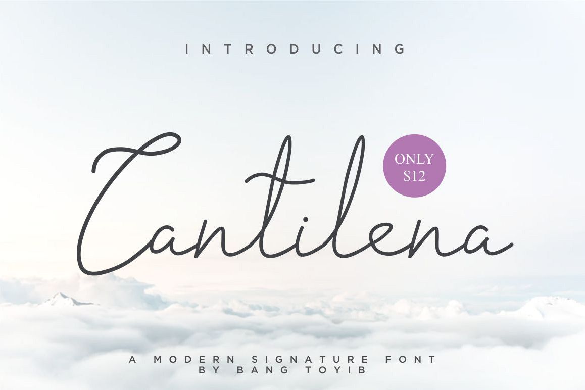 Cantilena - Signature Font example image 1