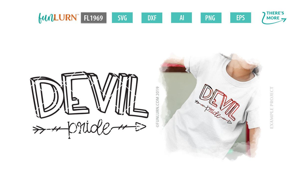 Devil Pride Team SVG Cut File example image 1