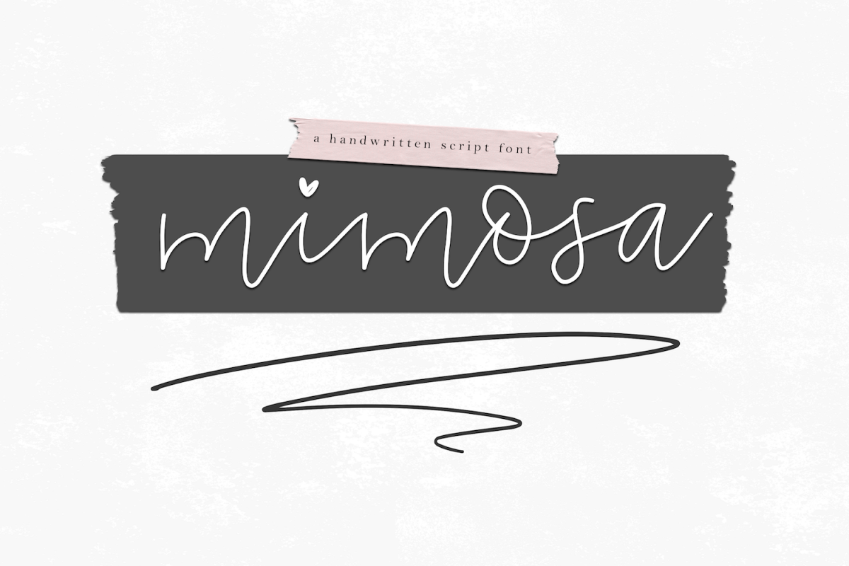 Mimosa - Handwritten Script Font example image 1