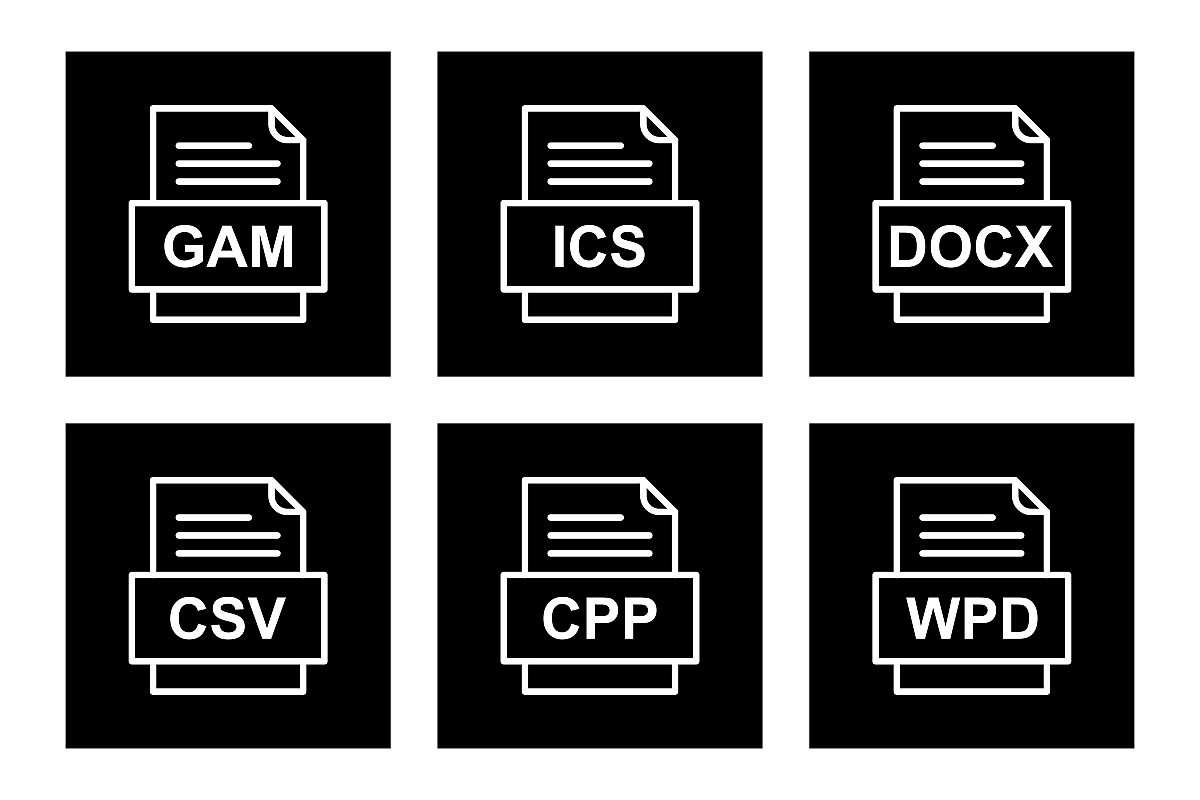 Set Of File Formats Icons example image 1