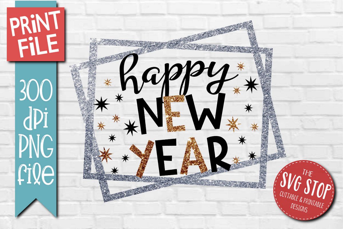 Happy New Year Sublimation Design PNG File example image 1