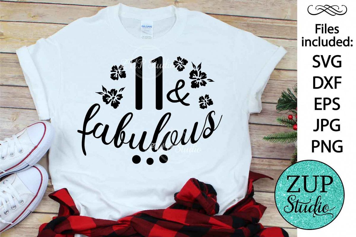 Eleven and fabulous Digital Cutting files file 138 example image 1