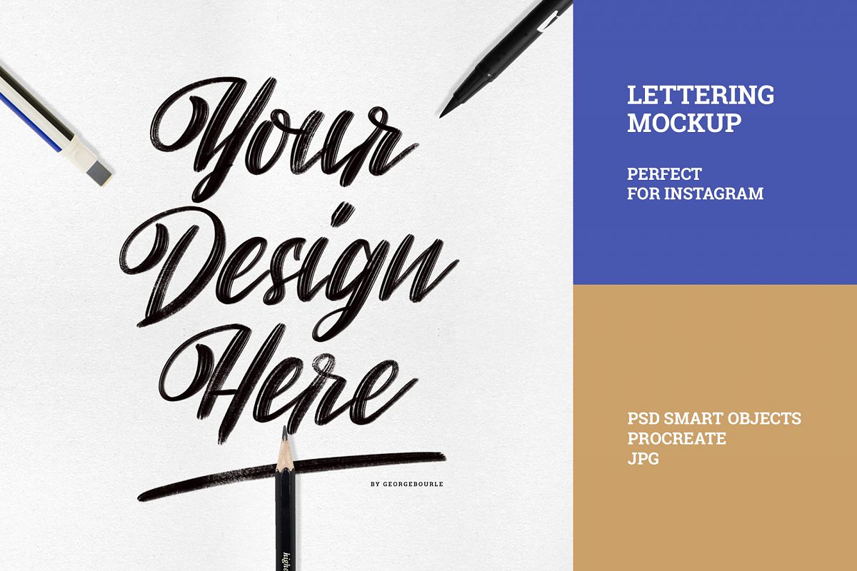 LETTERING MOCKUP FOR INSTAGRAM example image 1