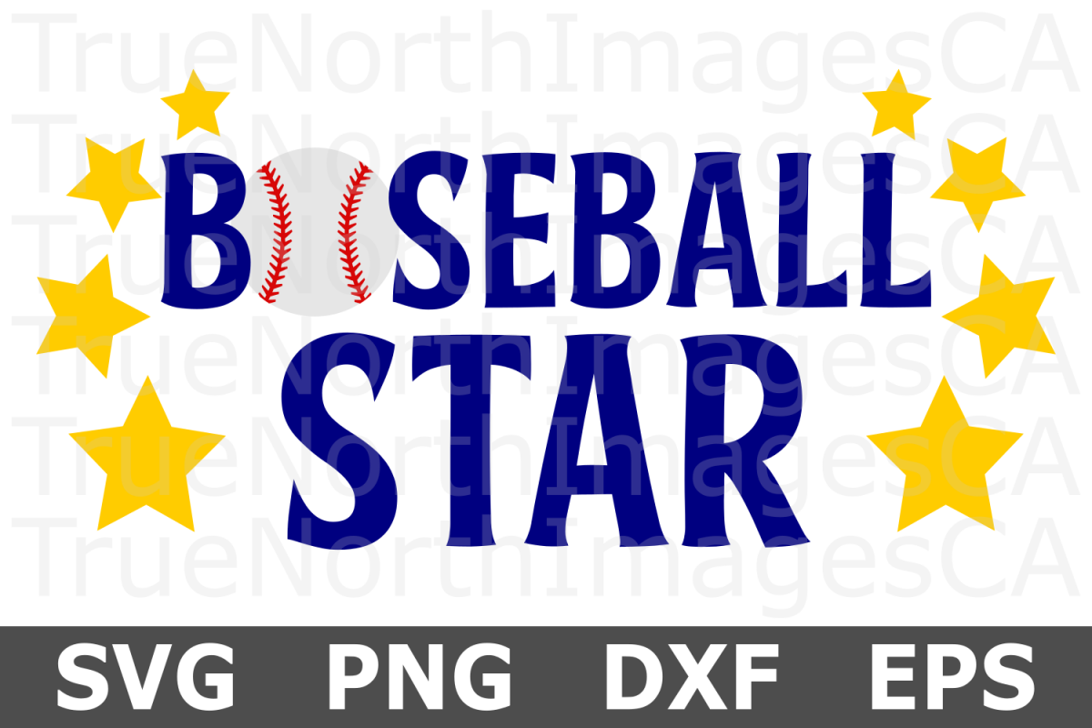 Baseball Star - A Sports SVG Cut File example image 1