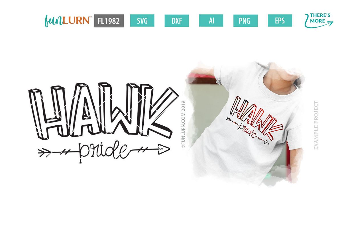 Hawk Pride Team SVG Cut File example image 1