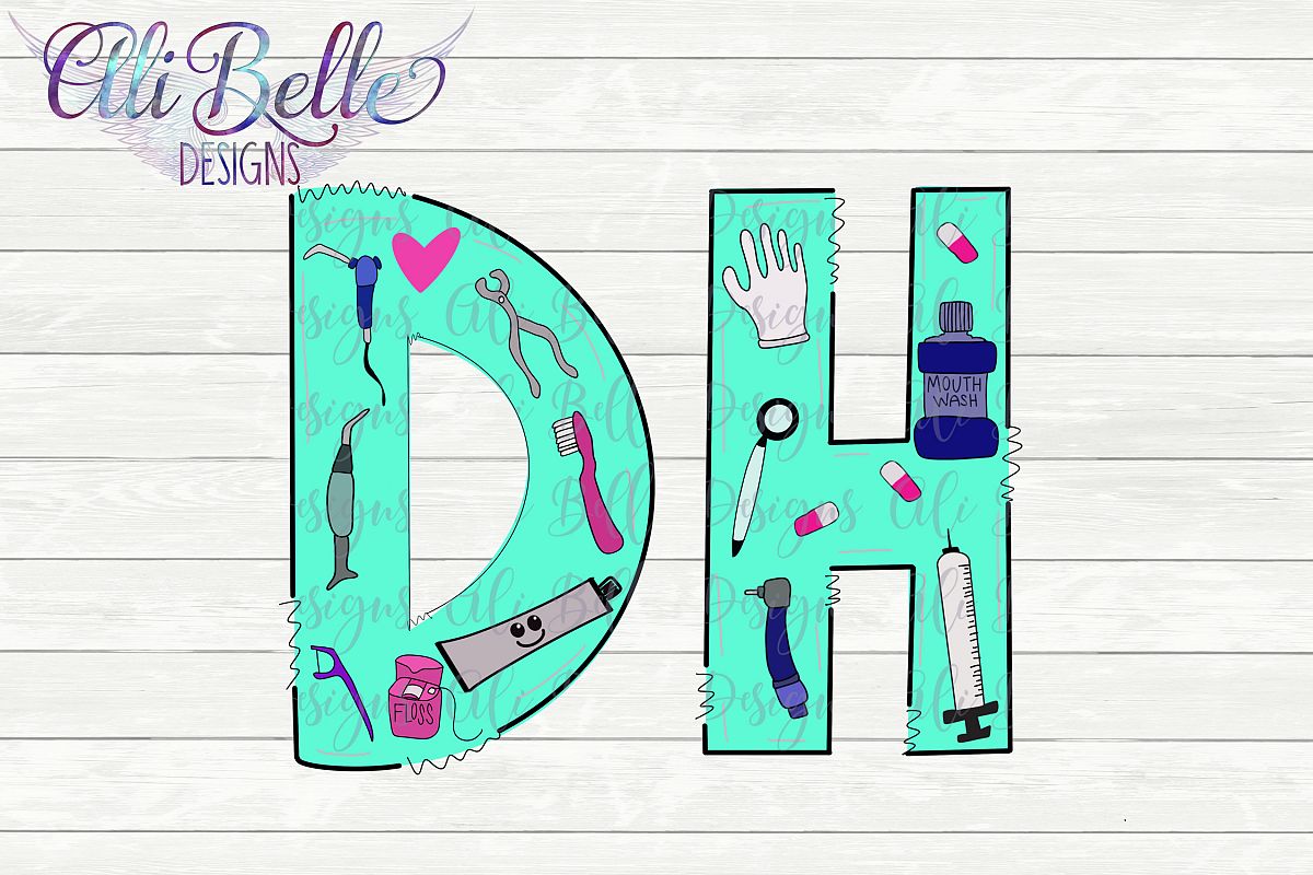 Sublimation DH Dental Hygienist Abbreviation (297683) Sublimation