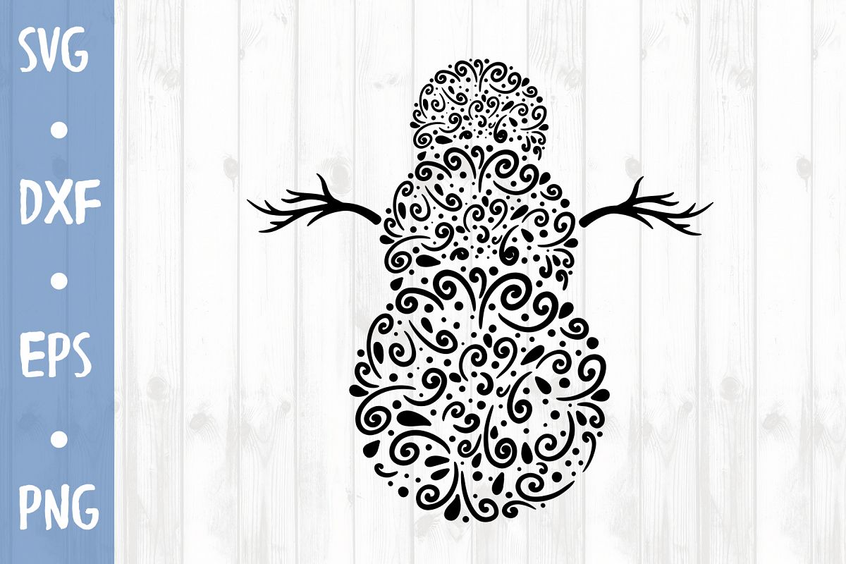 Cute snowman SVG CUT FILE example image 1