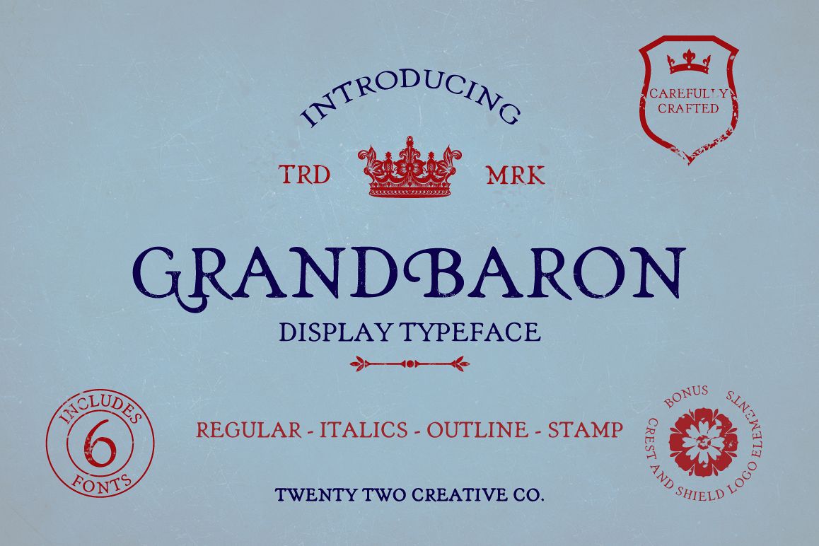 Grand Baron - A Vintage Typeface & Bonus example image 1
