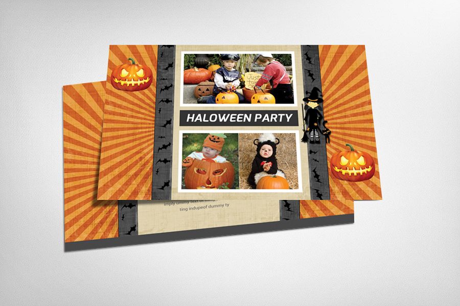 Halloween Party Postcard Template example image 1
