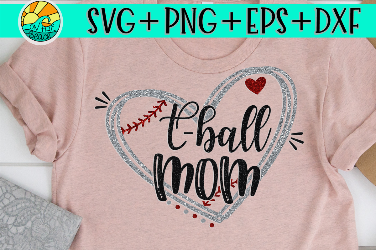 Download T-Ball Mom - Heart - SVG - DXF - EPS - PNG (236790) | SVGs ...