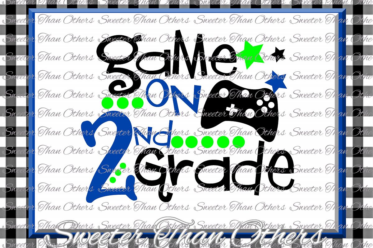 Second Grade SVG 2nd Grade Game On cut file example image 1