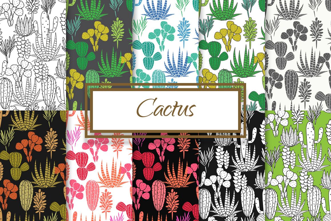 Cactus and Agave Patterns example image 1