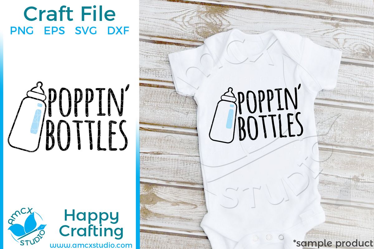 Download Popping Bottles Baby's New Years Eve Craft SVG (168126 ...