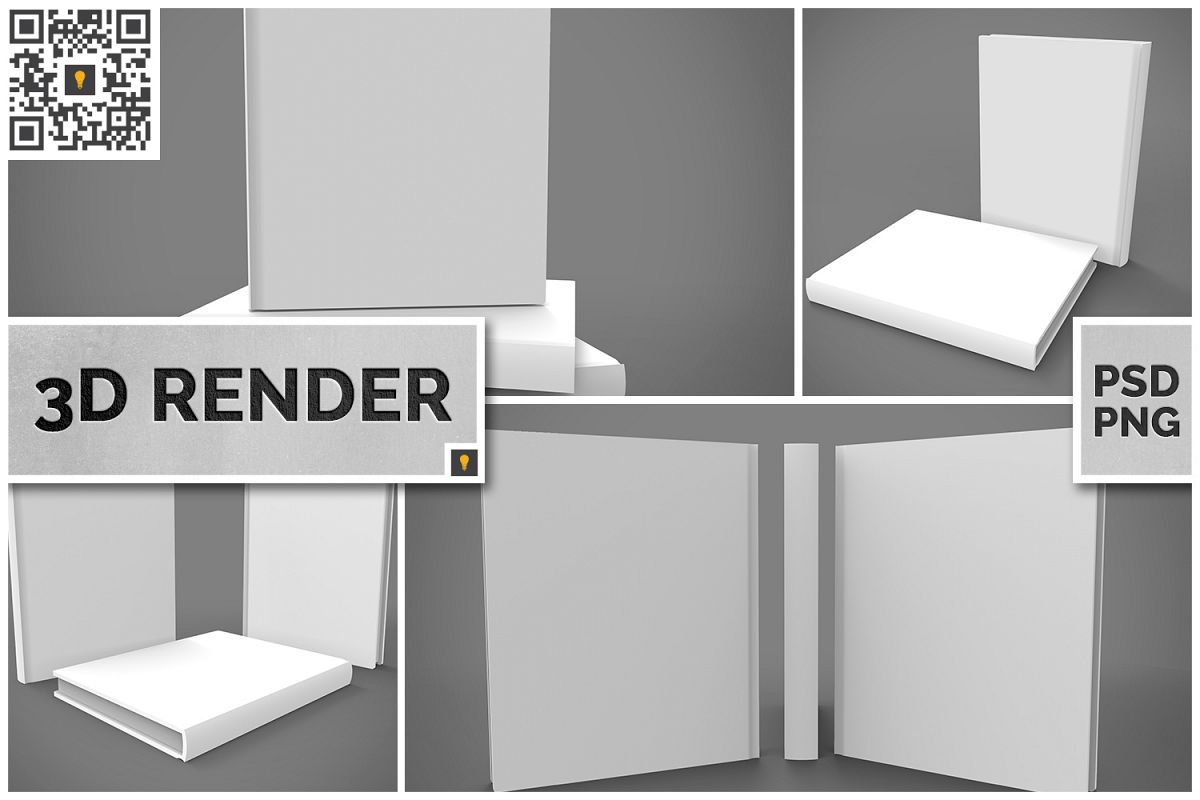 Book Set 3D Render example image 1