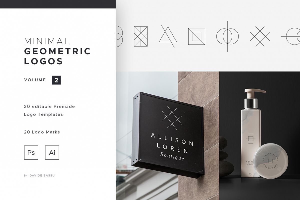 Minimal Geometric Logos - Volume 2 example image 1