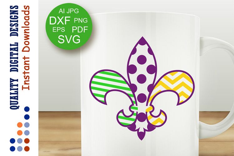 Mardi Gras Fleur De Lis sign svg Joker example image 1