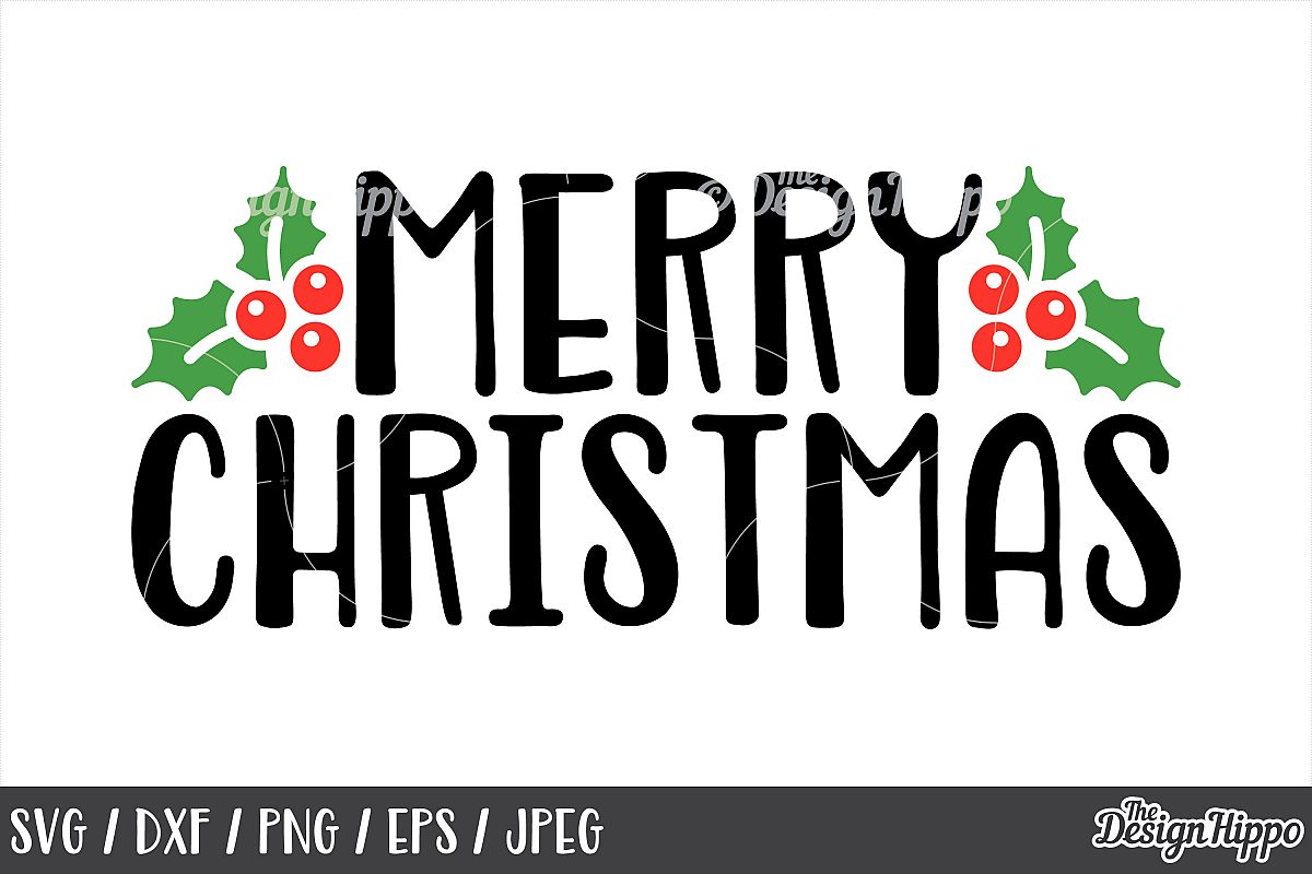 Mistletoe, Merry Christmas SVG, DXF, PNG, Cricut, Cut Files example image 1