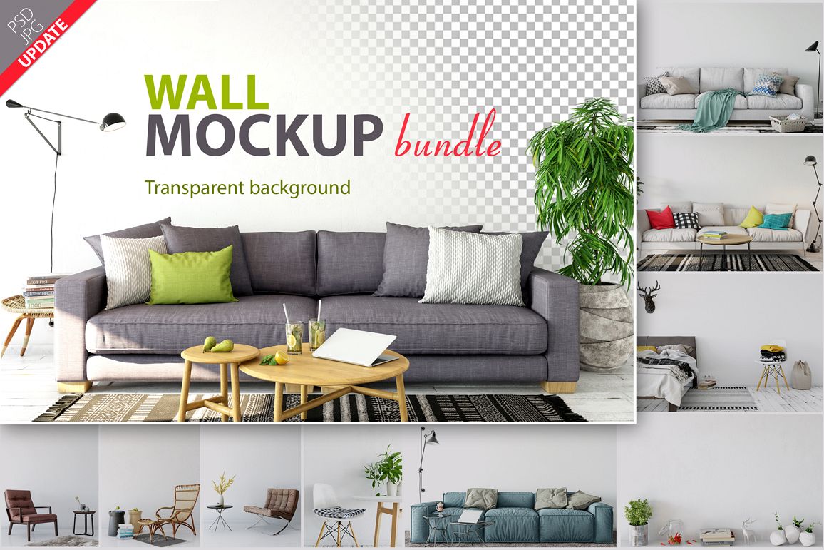 Wall Mockup - Bundle Vol. 1 example image 1