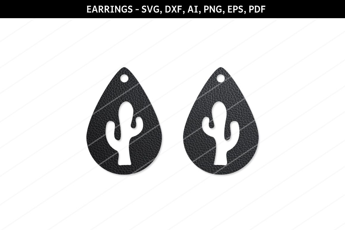 Cactus earrings,Cactus svg,Cactus dangle earrings,svg files example image 1