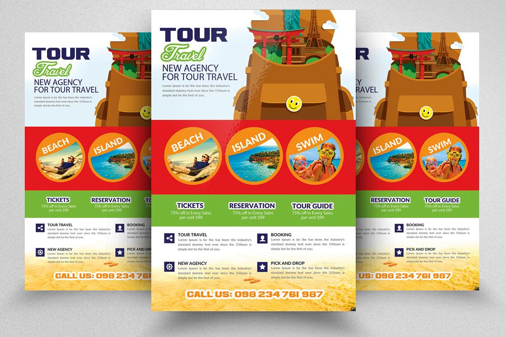 Tour & Traveling Agency Flyer Template example image 1