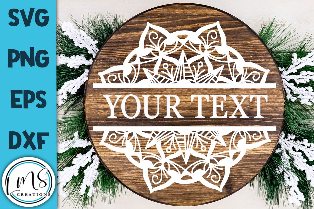 Split Mandala #21 - Split Monogram SVG, PNG, EPS, DXF example image 1
