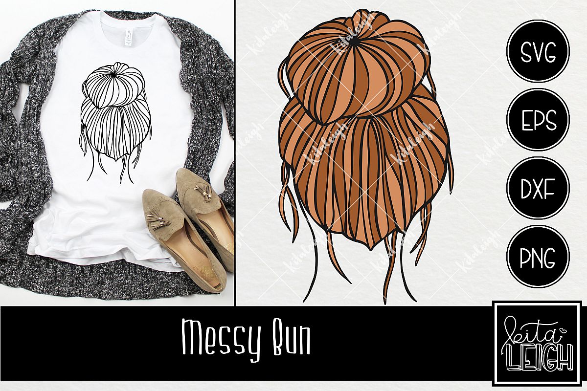 Download Messy Bun Hair (88653) | Illustrations | Design Bundles