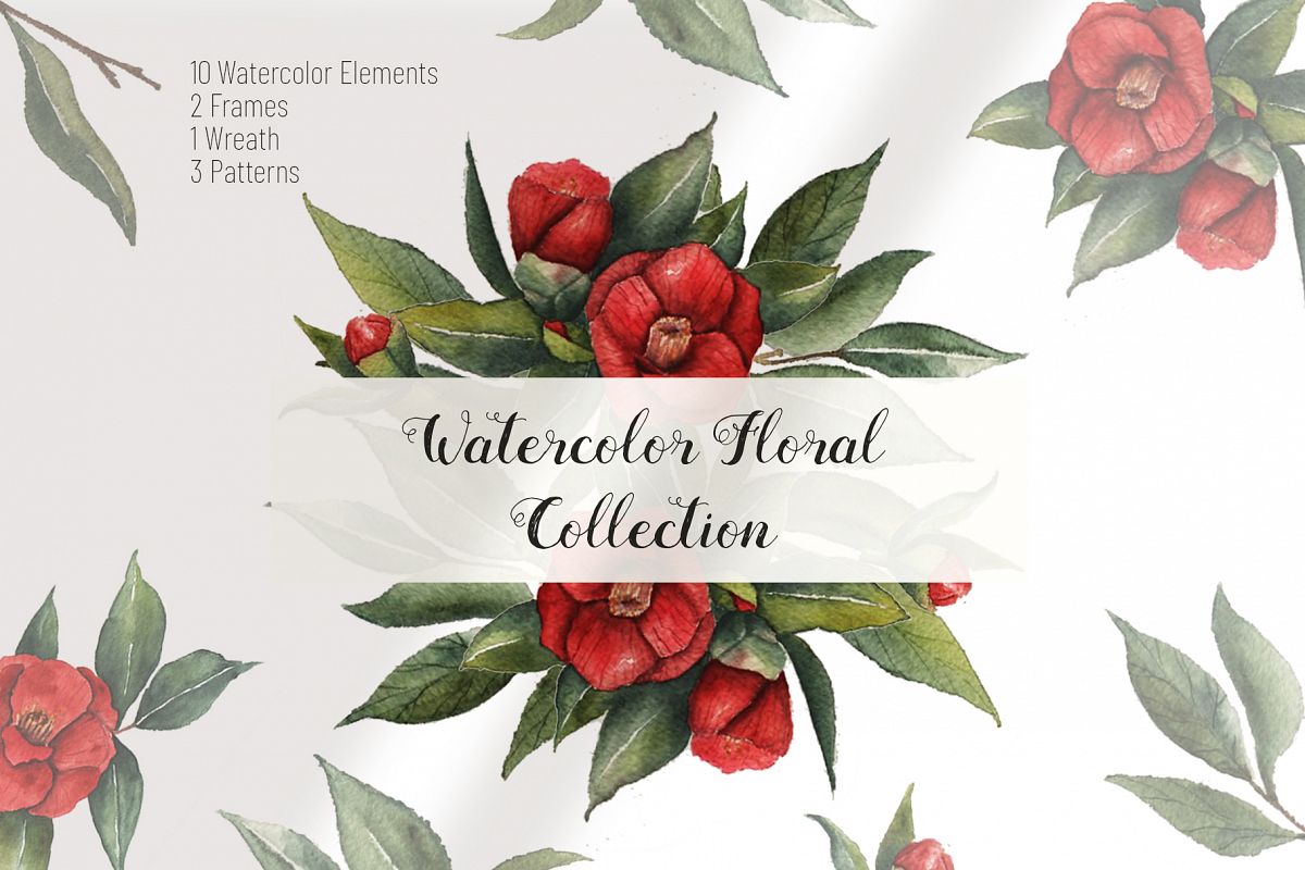 Watercolor Floral Collection example image 1