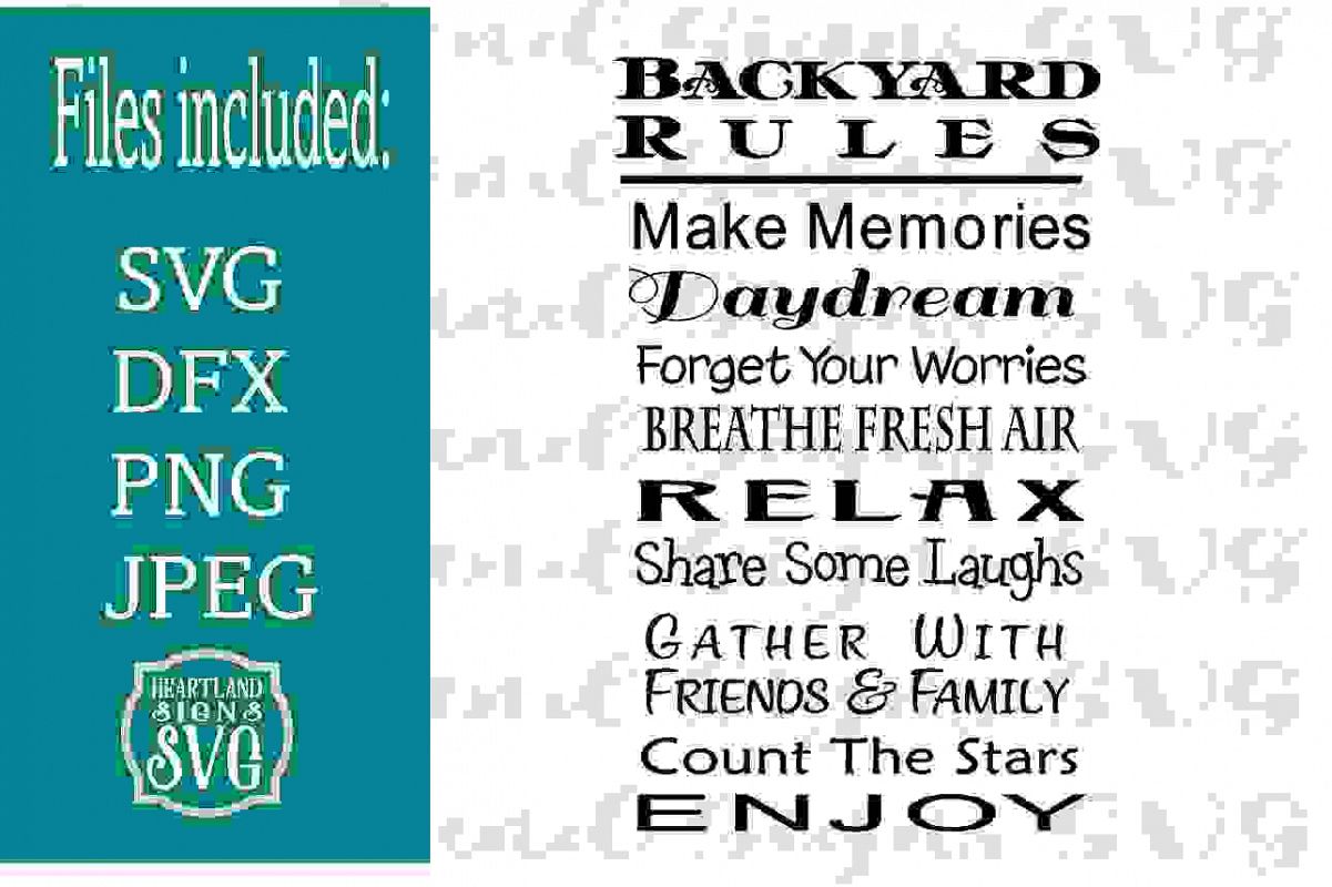 Backyard Rules SVG example image 1