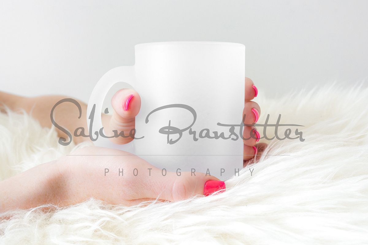 Styled Stock Photography Frosted Coffee Mug Mockup example image 1