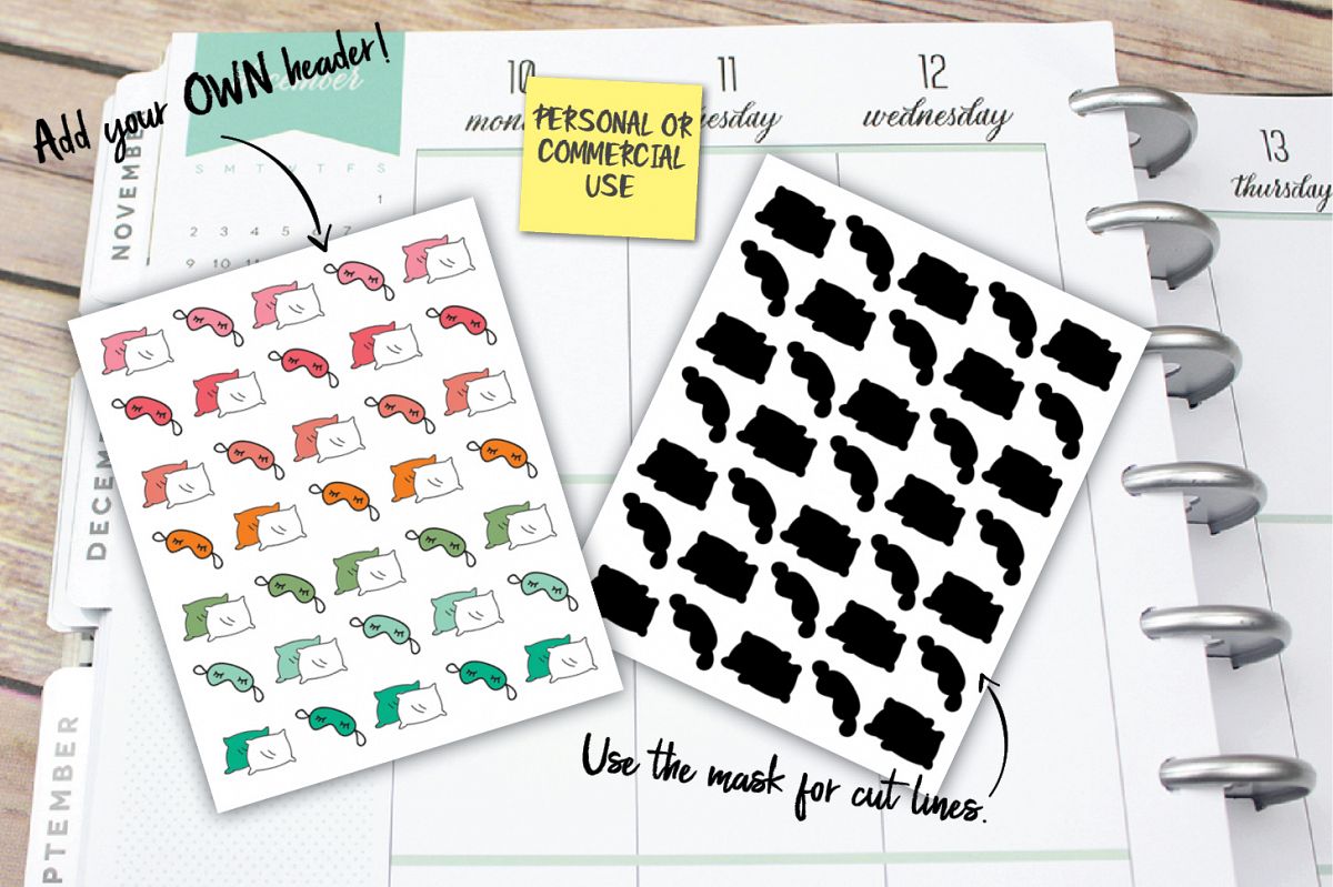 Sleep Planner Stickers example image 1