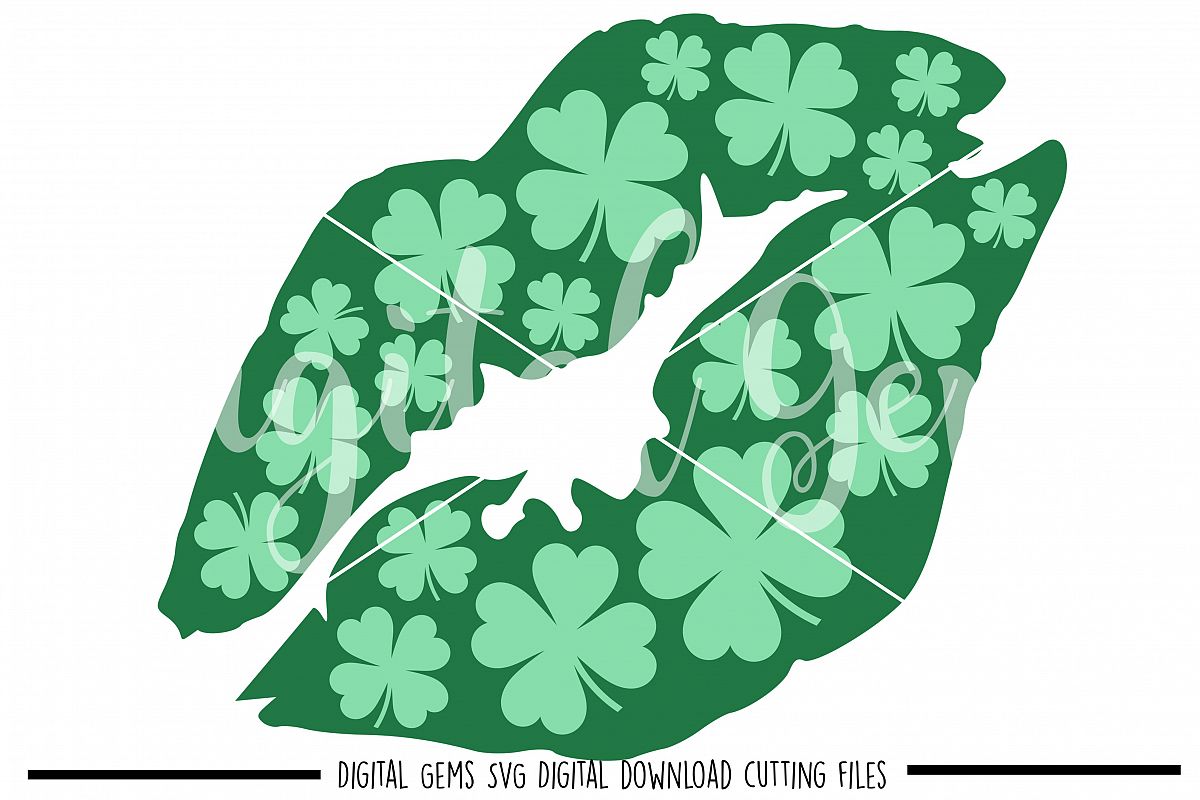 St Patrick's Day lip SVG / PNG / EPS / DXF Files example image 1