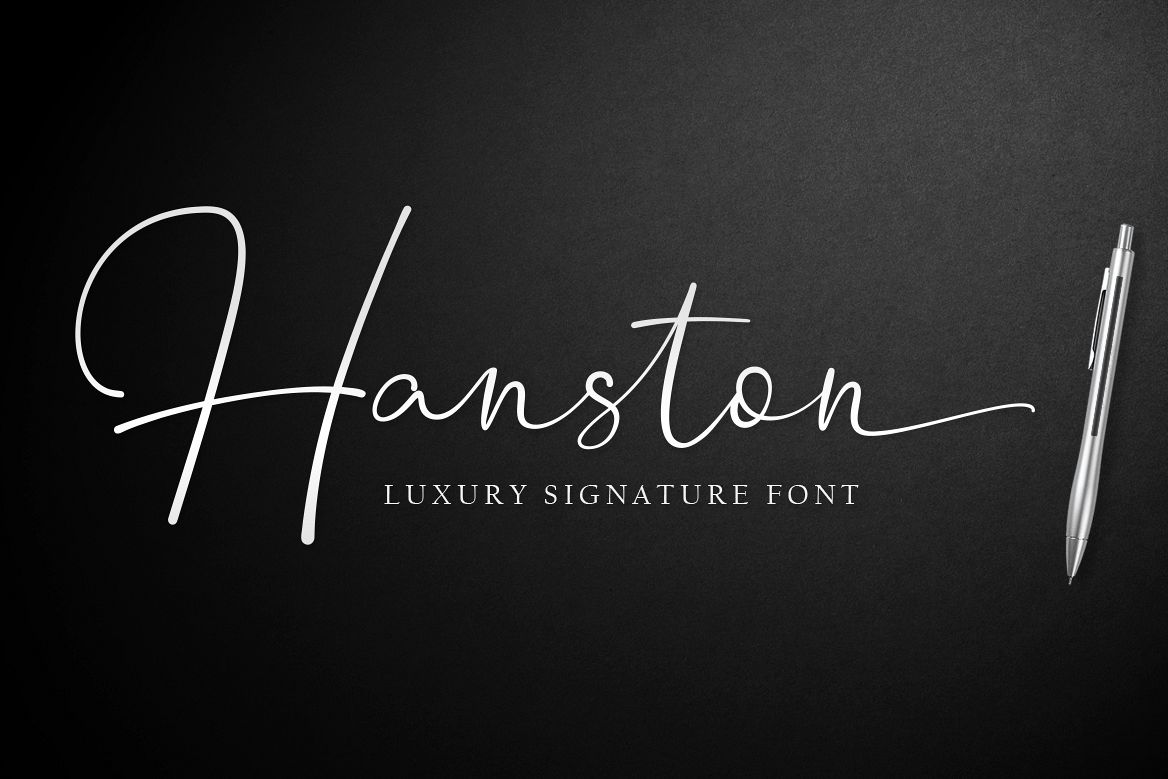 Hanston | Luxury Signature Font example image 1