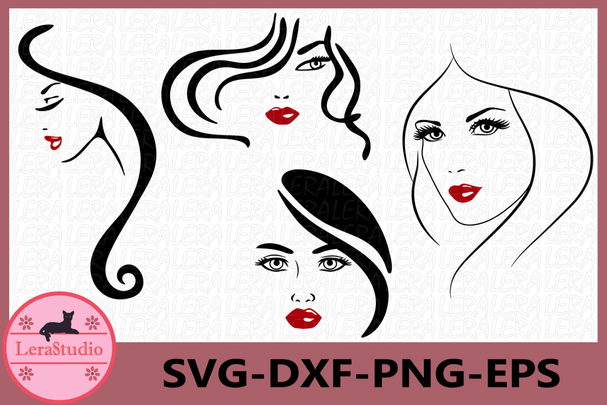 Women Face Svg, Woman Silhouette, Clipart, Sexy Girl Svg