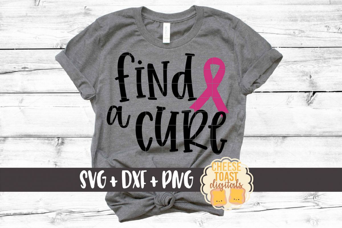 Find A Cure - Breast Cancer Awareness SVG PNG DXF Files example image 1