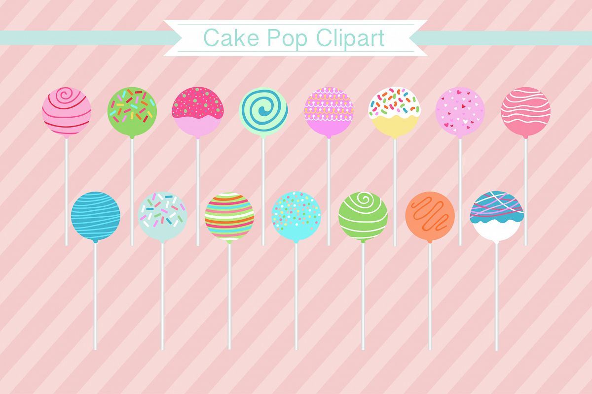 Cake Pop Clipart, Cake Pops example image 1