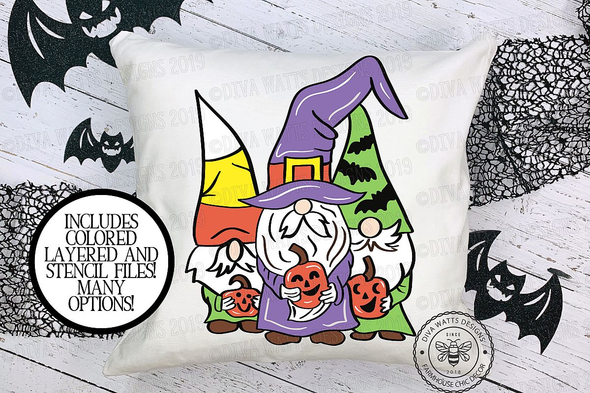 Halloween Gnomes Gnome Crew Cutting File example image 1