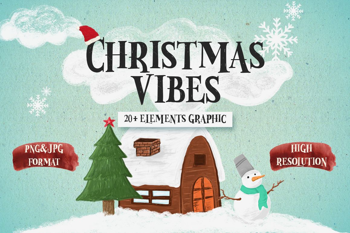 Christmas Vibes Elements example image 1