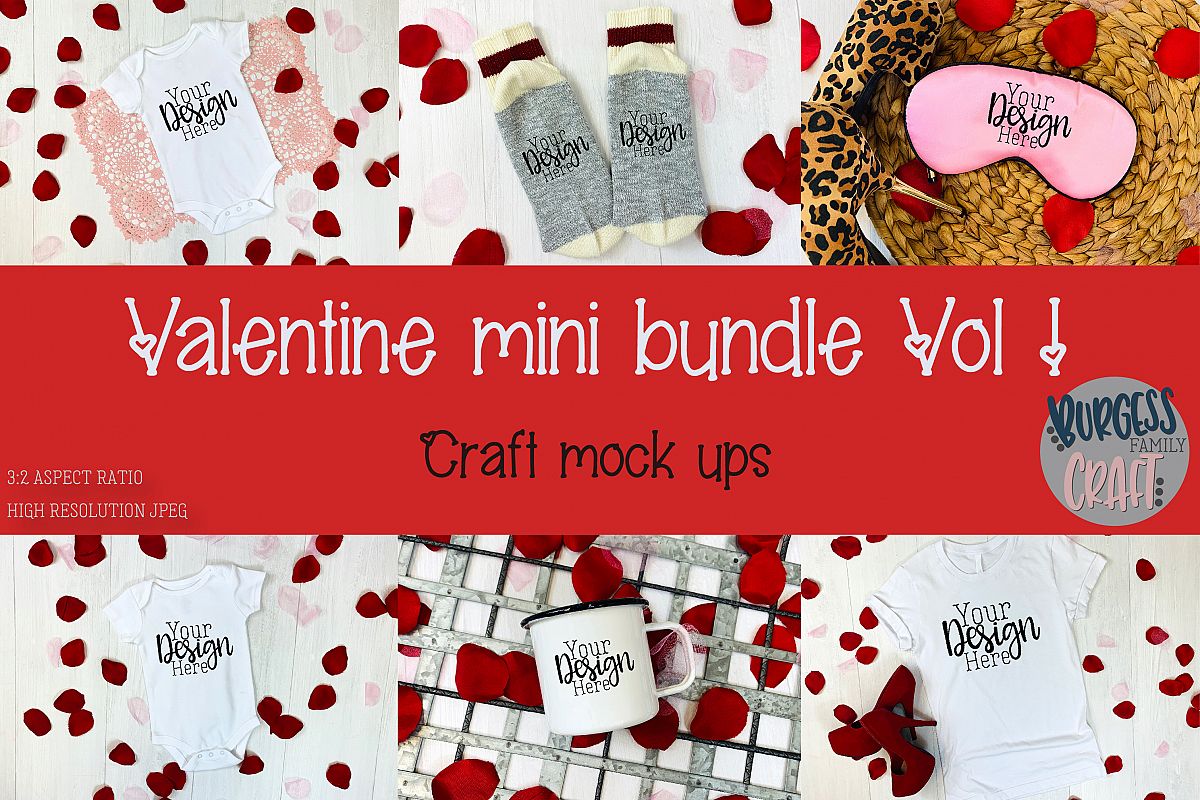 Valentine Mini Bundle Vol I | Craft mock ups example image 1