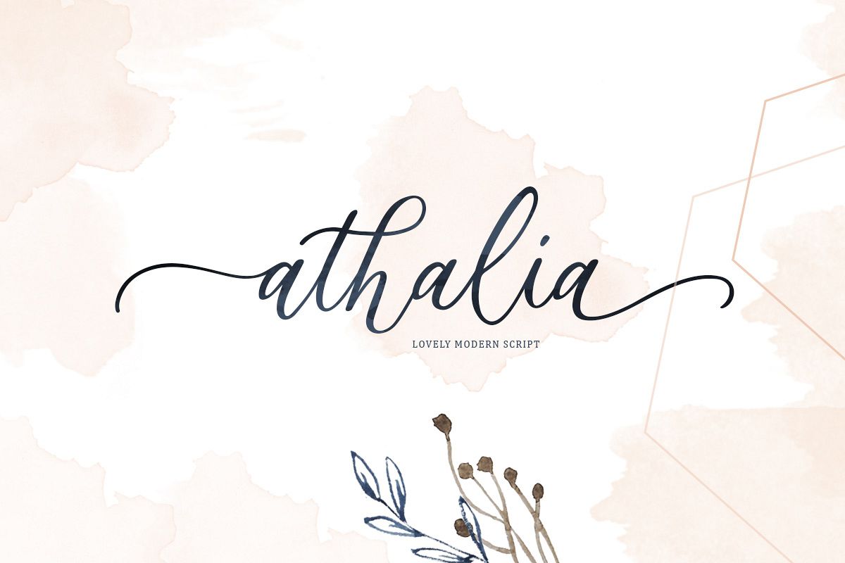 Athalia - Modern Calligraphy Script example image 1