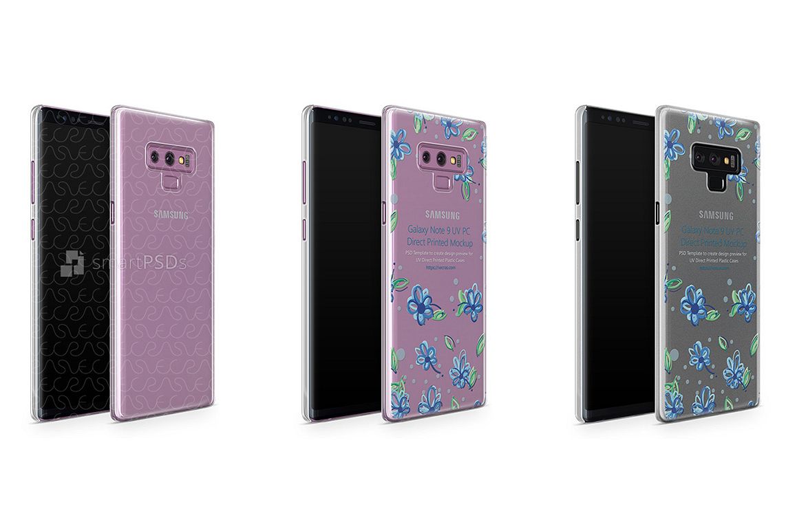 Samsung Galaxy Note 9 UV PC Clear-Frosted Case Mockup 2018 example image 1