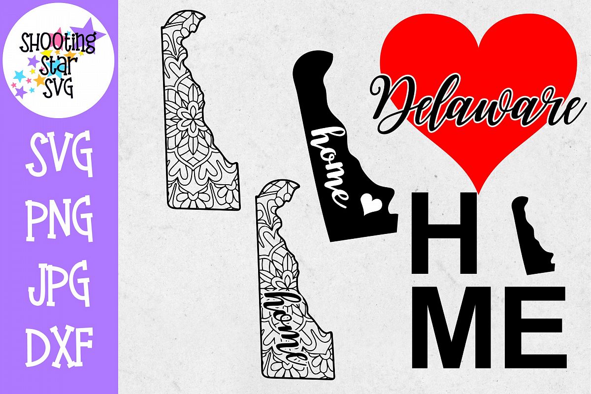 Delaware US State SVG Decal Bundle - 50 States SVG example image 1