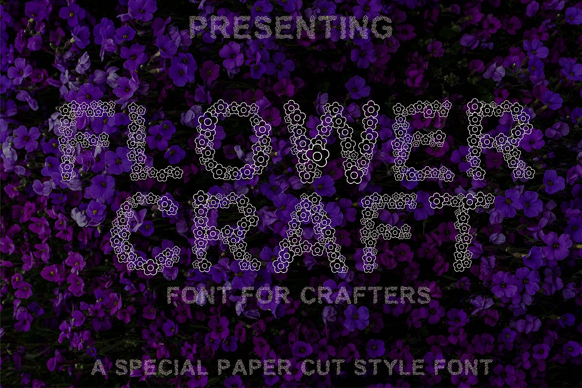 Flower Craft - Alphabets Flower Font For Crafters example image 1