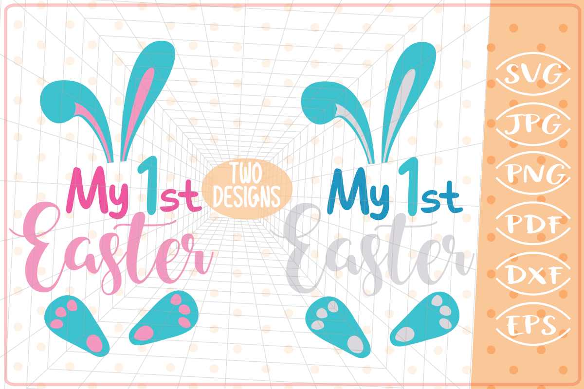 Download My First Easter-2 Designs-Girl, Boy,Cutting Files,Easter SVG
