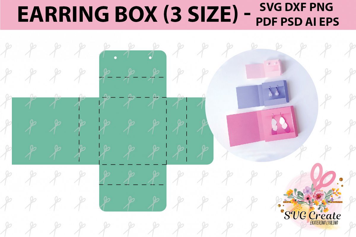 Download Earring card, earring display, earring organizer, svg box