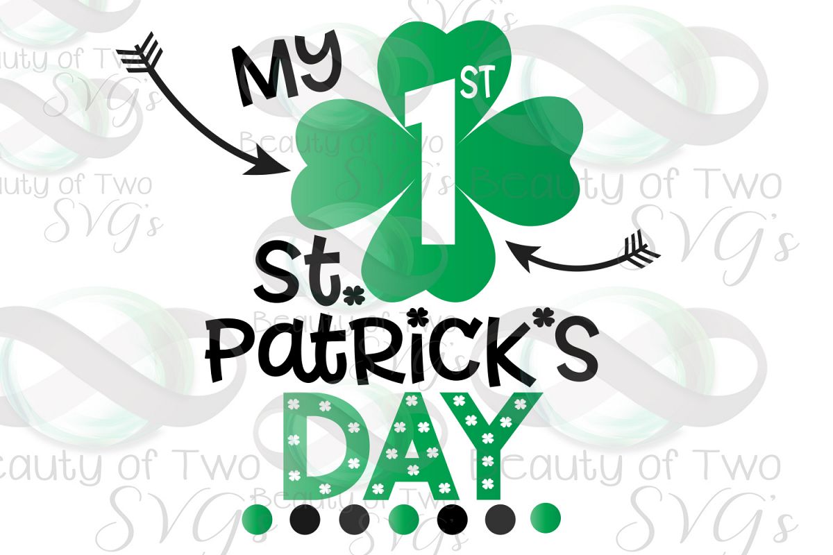 My First St Patricks Day Svg & Png, Baby St Patricks svg example image 1