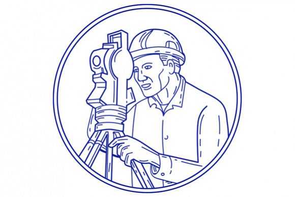 Surveyor Theodolite Circle Mono Line example image 1