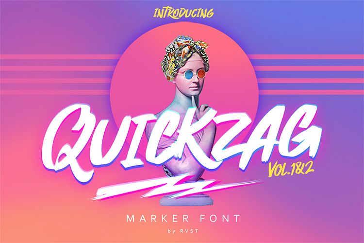QUICKZAG - Marker font example image 1