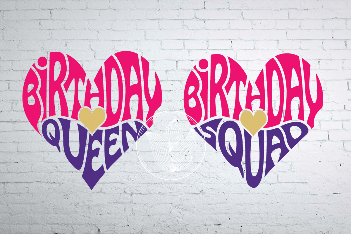 Download Birthday Queen, Birthday Squad word art heart (320053 ...