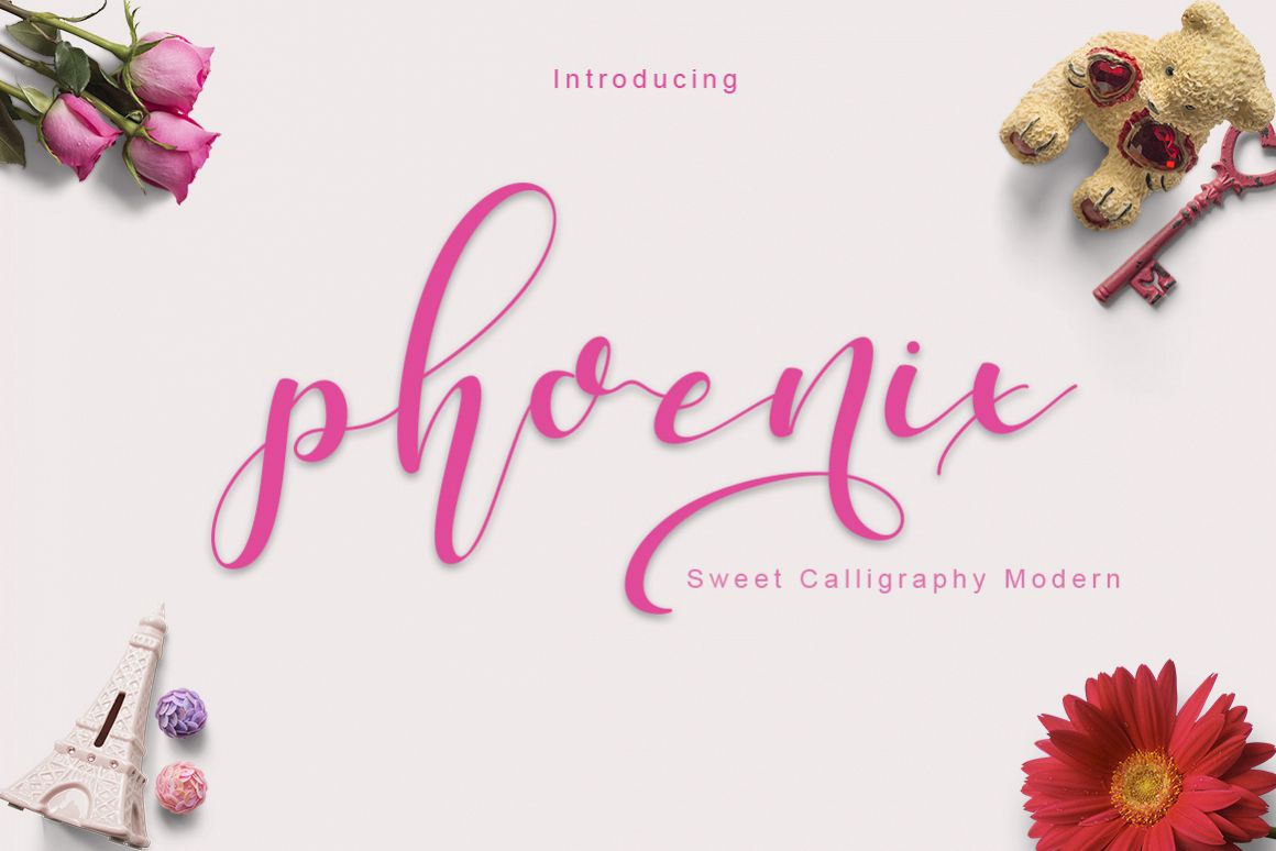 phoenix sweet calligraphy modern example image 1