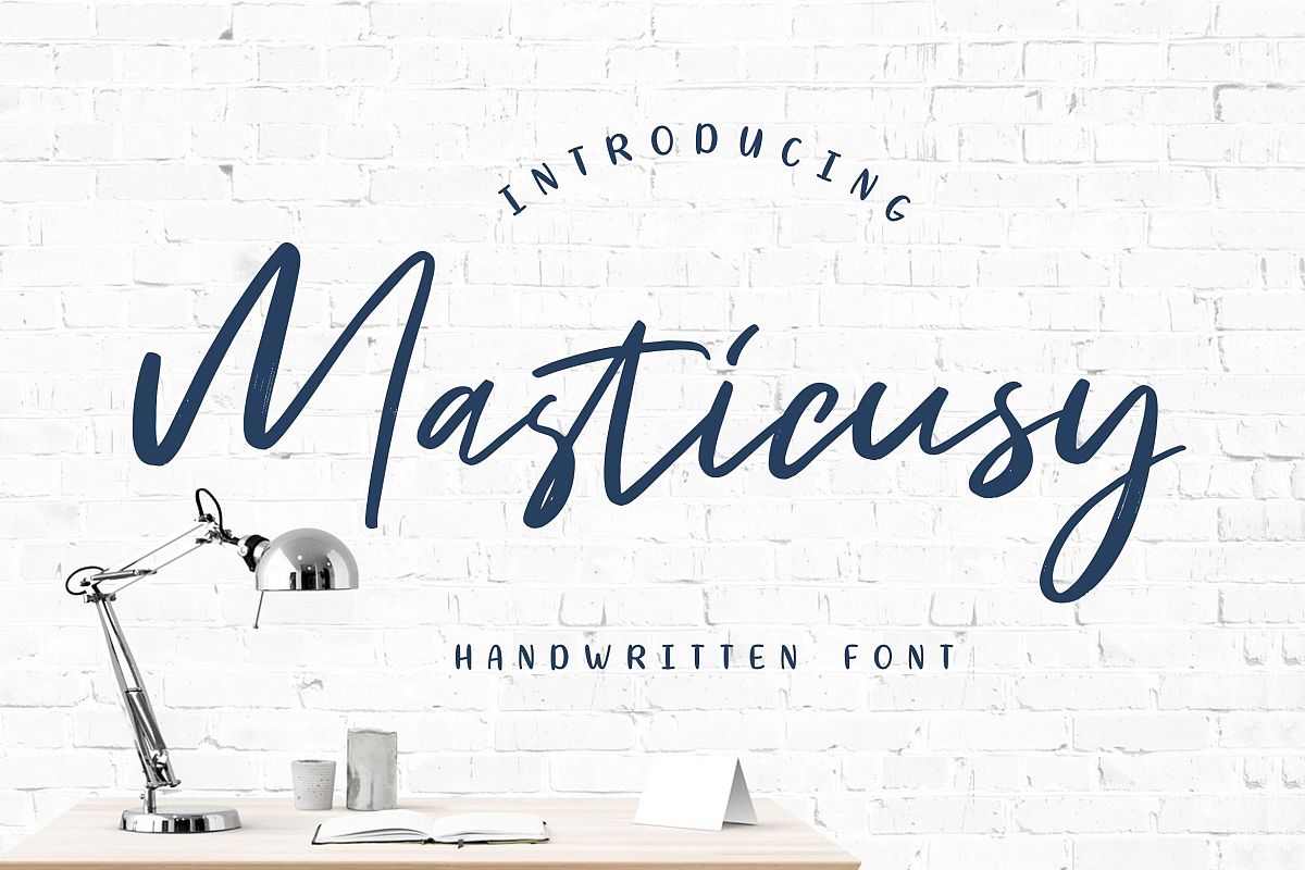 Masticusy Handwritten Font example image 1